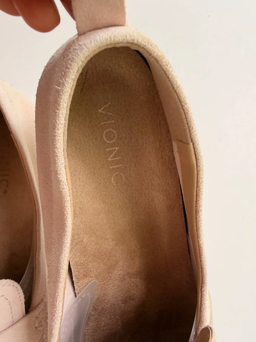 Vionic Uptown Loafers Blush Pink Suede Slip-On Comfort Shoes Women’s Size 11 EUC